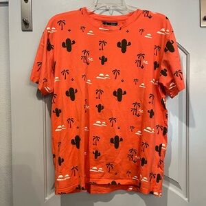 Velero orange cactus graphic t shirt. Unisex. Super cute!